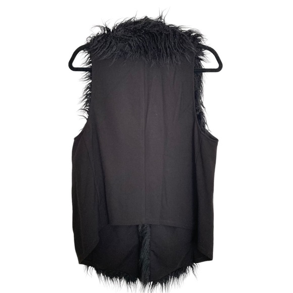 CAbI #929 Black Infinite Faux Fur Open Style Vest - Picture 2 of 9